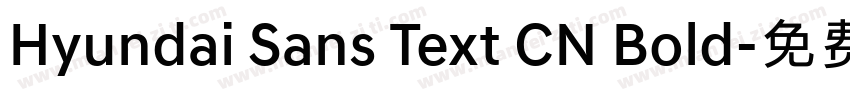 Hyundai Sans Text CN Bold字体转换